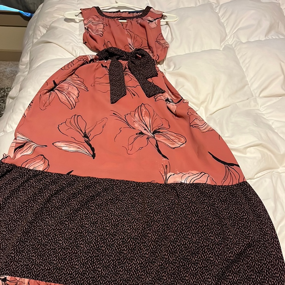 Floral pink maxi dress